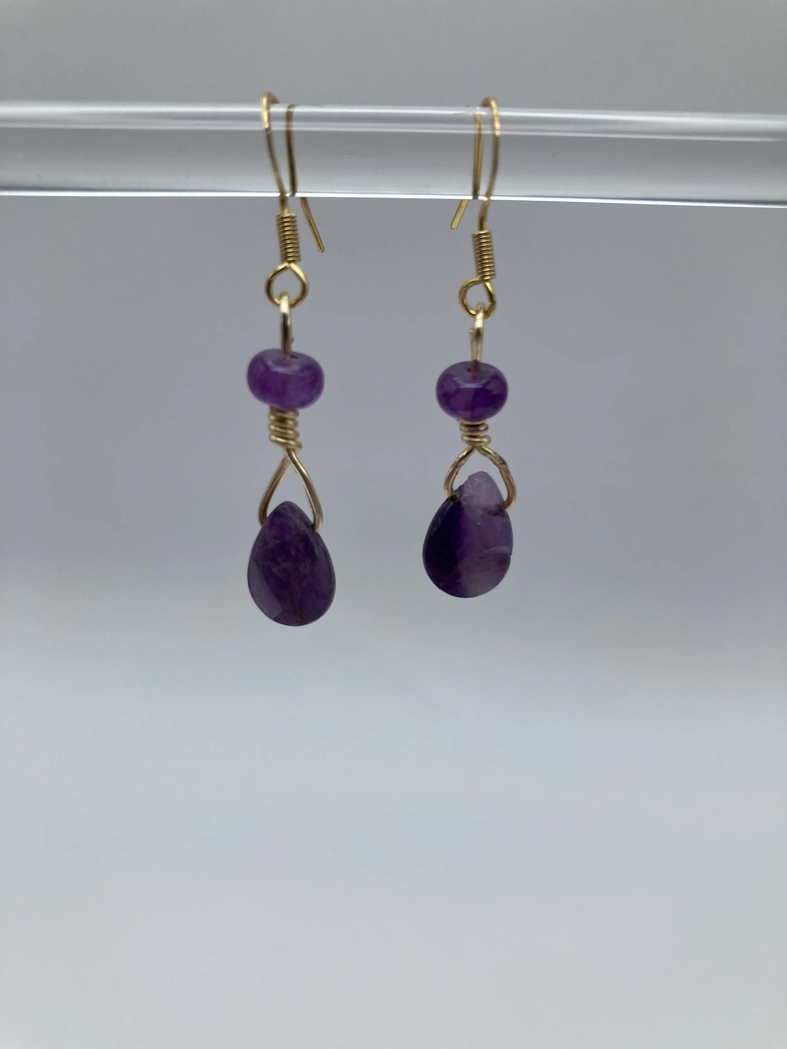 Elegant Amethyst Drop Earrings