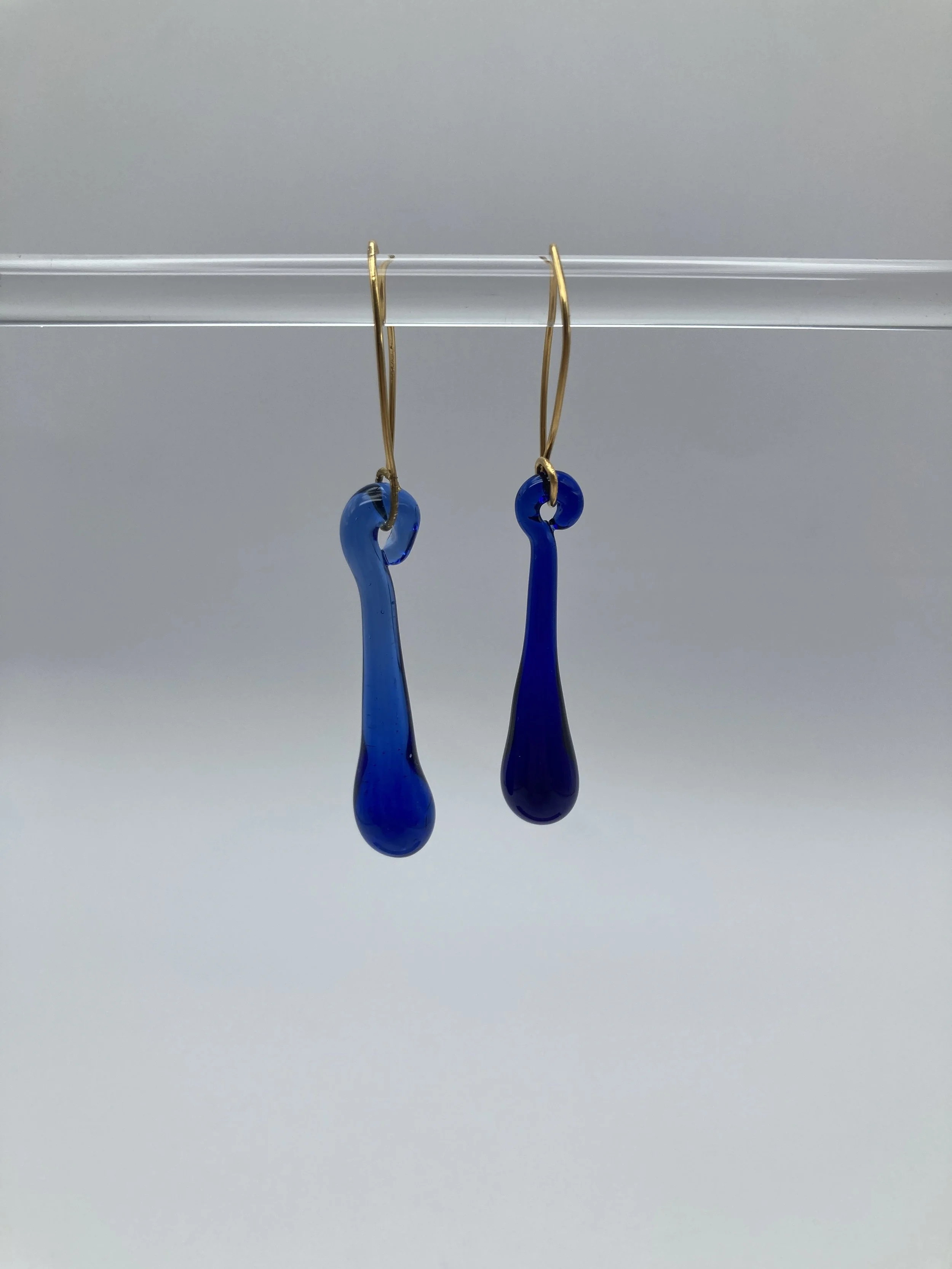 earrings with unusual drop glass beads