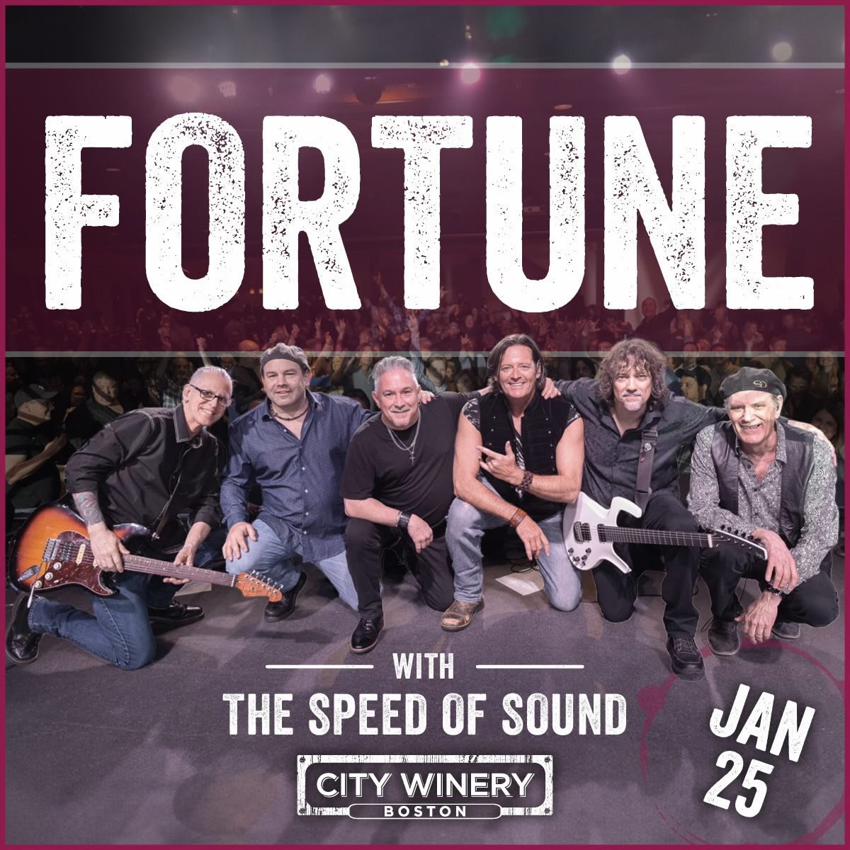BOSTON!! @thespeedofsoundmusic is opening up for Fortune at @citywinerybos on Sun Jan 25!
