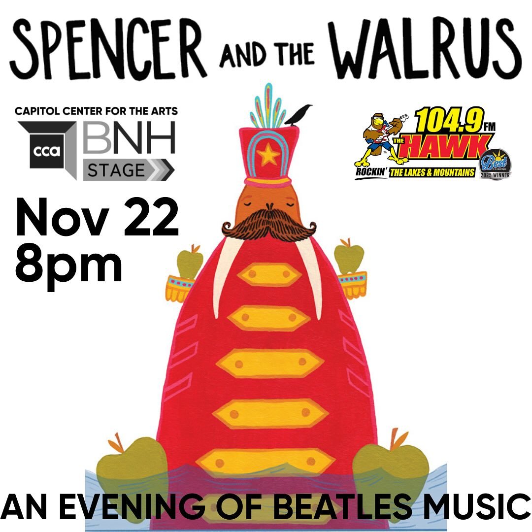 Concord NH - let&rsquo;s Come Together for an incredible night of Beatles music with @wearethewalrusband on Saturday, Nov 22 at @bnh_stage. Special thanks to @104.9_the_hawk for presenting the show this year.
Tickets are still available and can be pu