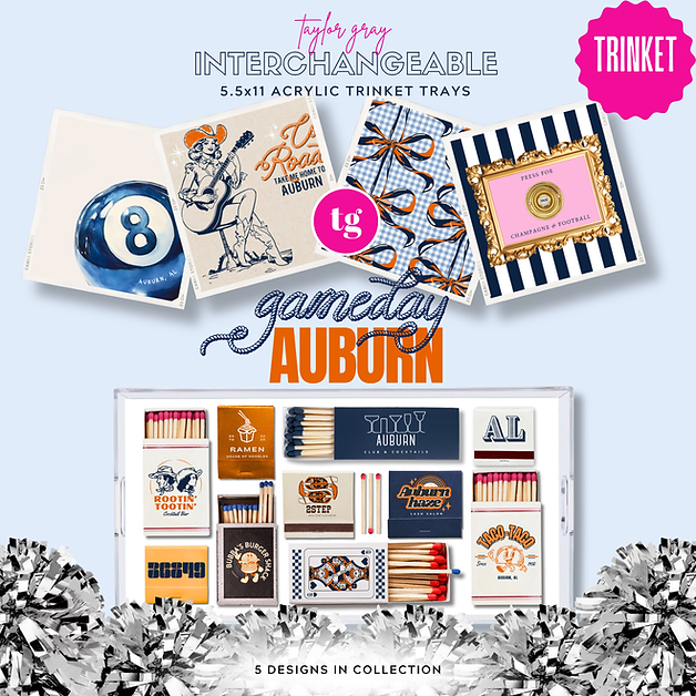 Gameday Auburn Trinket Tray insert set ONLY