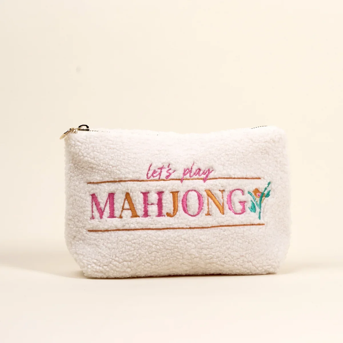 Let's Play Mahjong Teddy Pouch