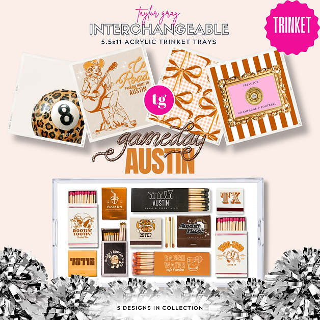 Gameday Austin Trinket Tray insert set ONLY