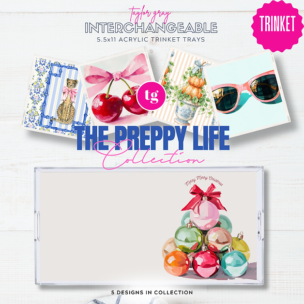 The Preppy Life Trinket Tray insert set ONLY