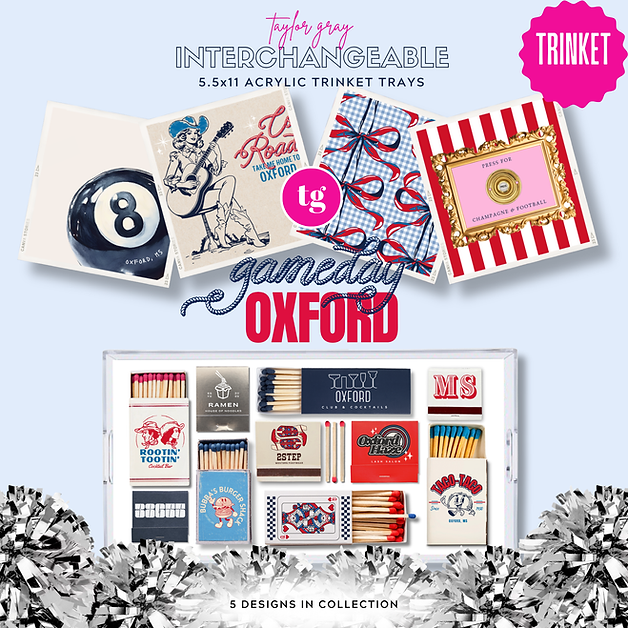 Gameday Oxford Trinket Tray insert set ONLY