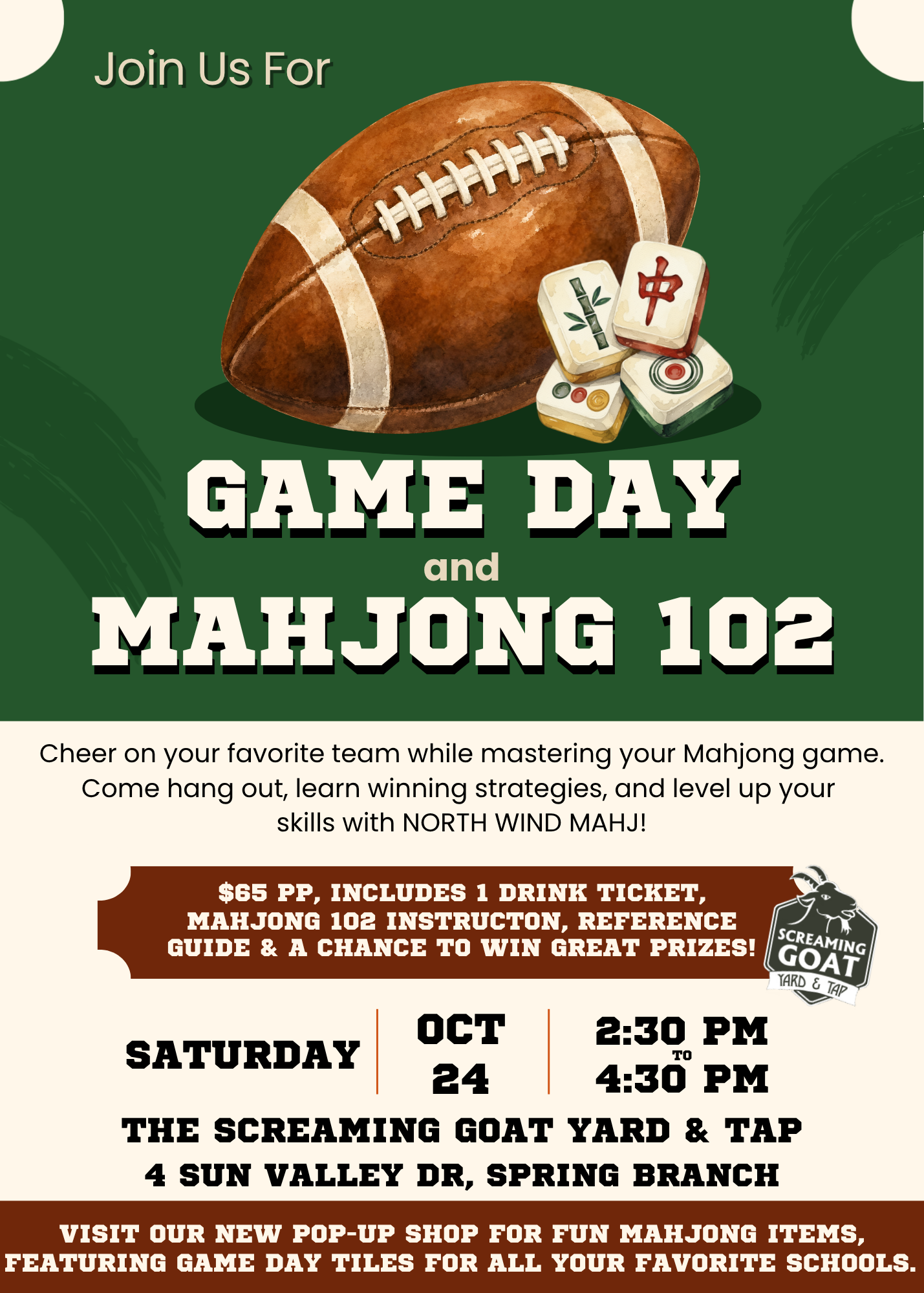 Game Day at The Goat | 10/24 Mahj 102