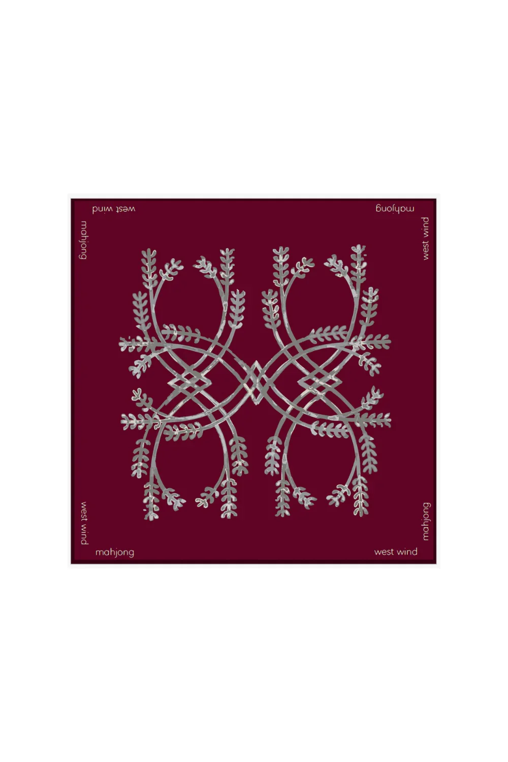 Mahjong Tile Mat - Maroon