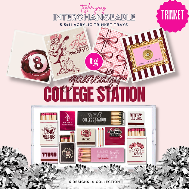 Gameday College Station Trinket Tray insert set ONLY
