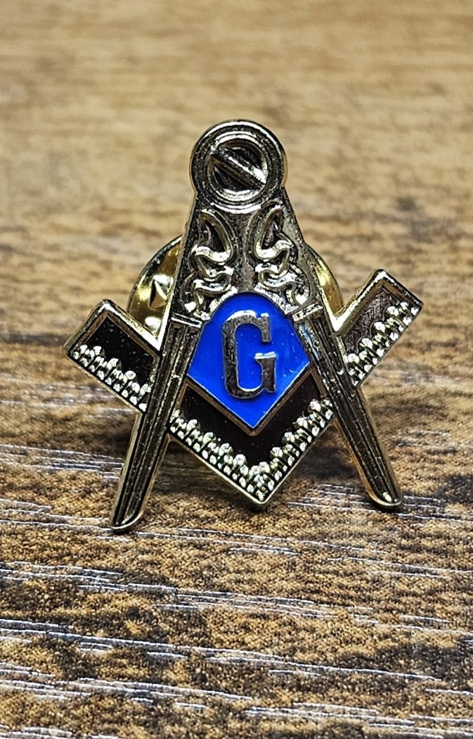 Compass and Square Lapel Pin