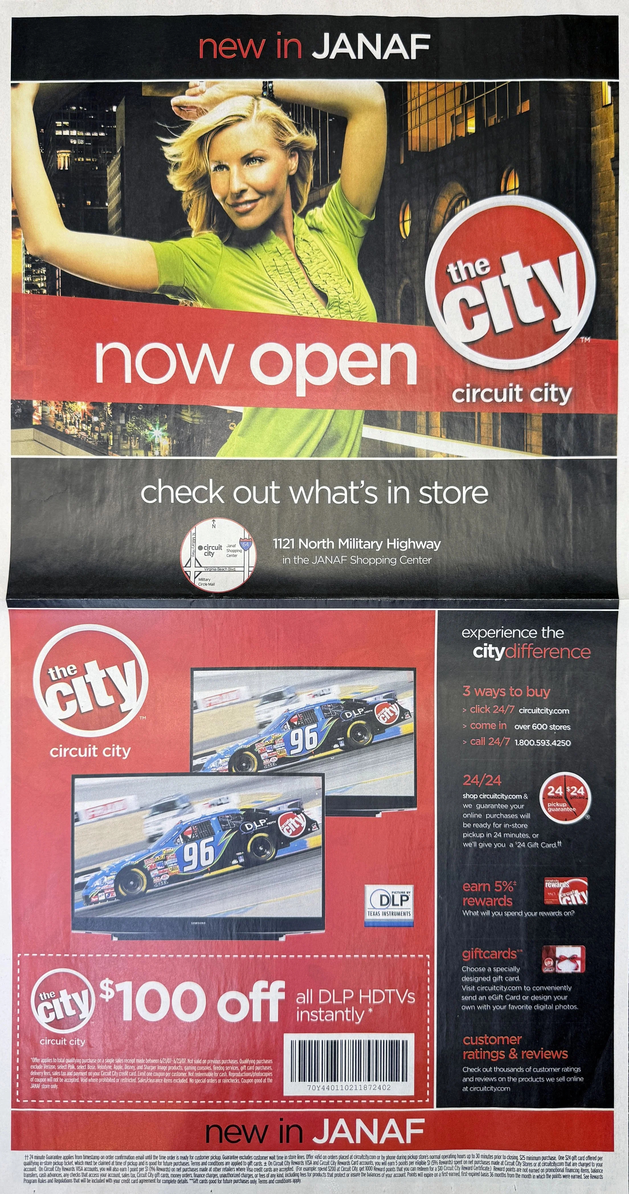 Newspaper promotional insert (exterior/cover) version variation for a different Grand Opening Event.