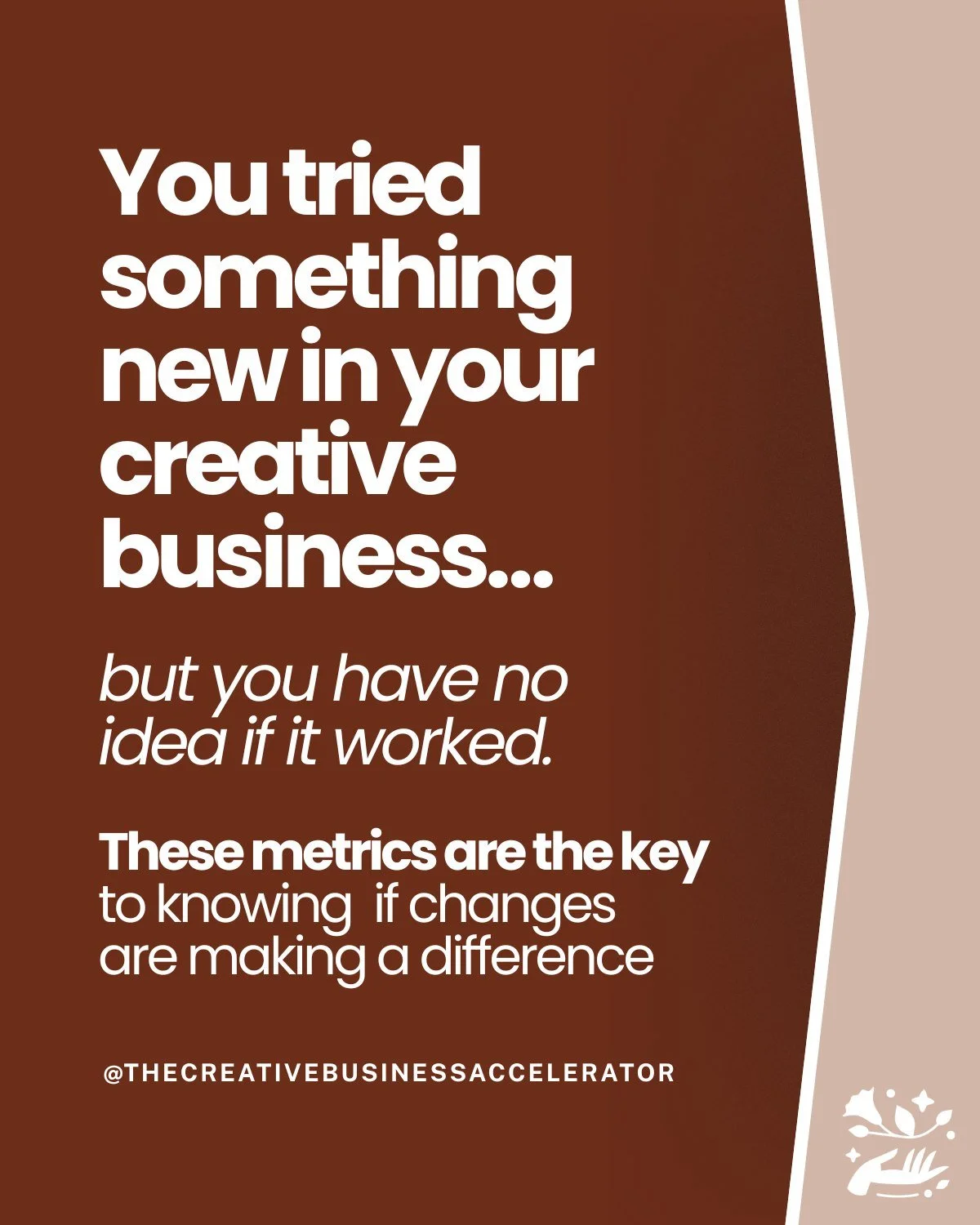 How do you know if something new you are trying is working? 

Enter metrics: boring but powerful. Be sure to swipe through to read a real-life example of how to apply this technique for sustainable growth! 🌟

#handmade #makersgonnamake #handmadebusi