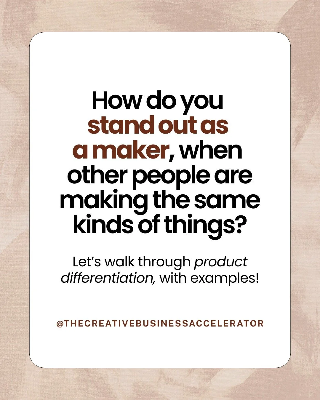This post is for Chelsi, who asked this question on my website! ✨If you&rsquo;re struggling to figure out what makes your products different, you&rsquo;re not alone.

Drop your craft/business in the comments and tell me what feels hard about standing