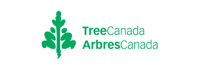 Logo of Tree Canada featuring a stylized green tree and bilingual text 'Tree Canada' and 'Arbres Canada'.