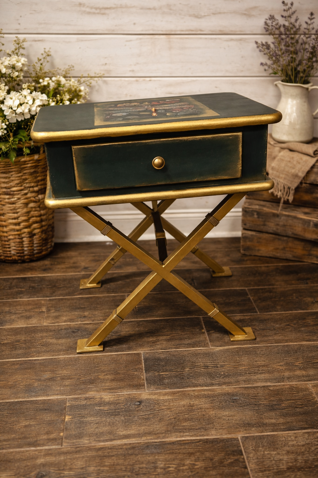 Heirloom Dragonfly Farmhouse Accent Table