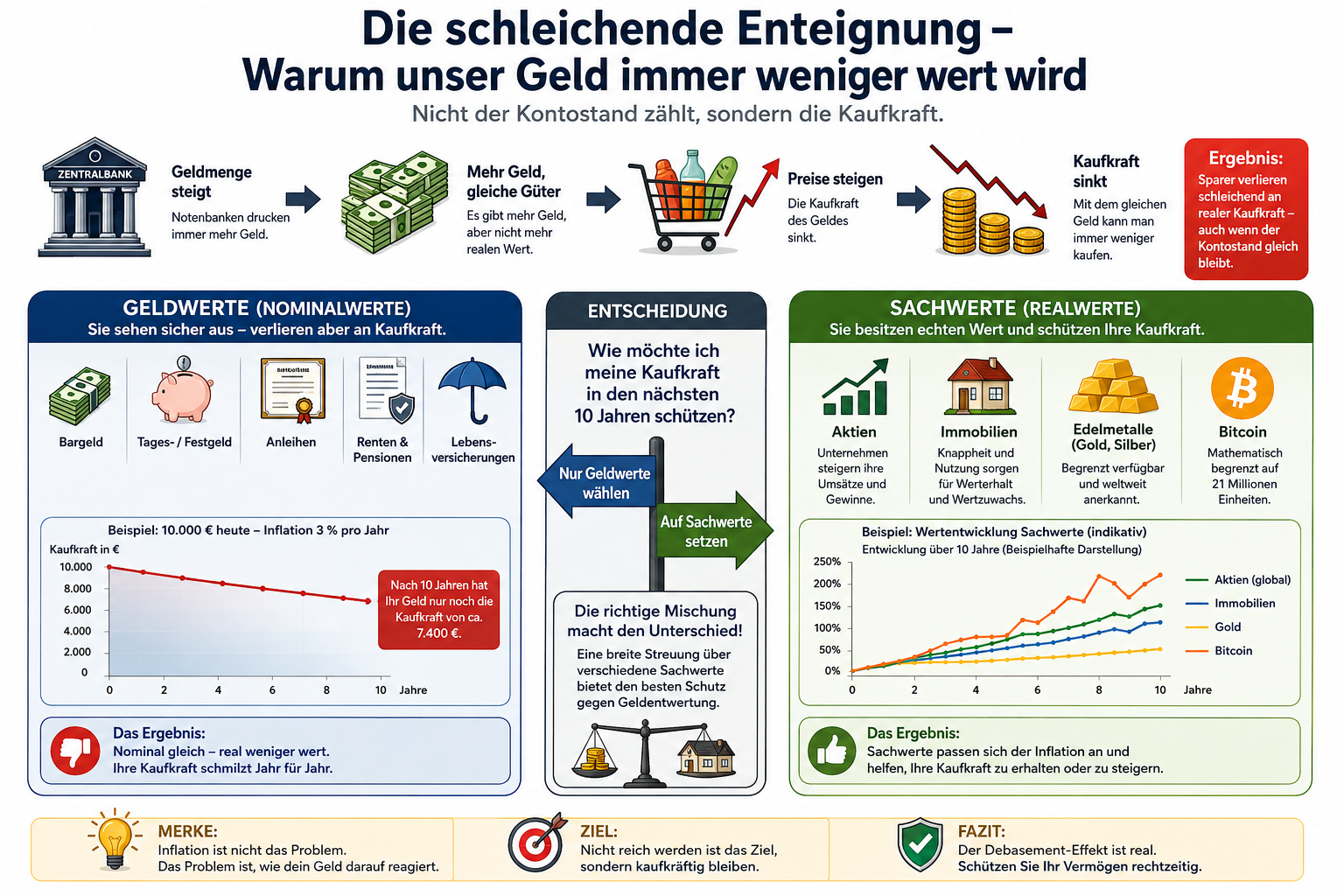 Die schleichende Enteignung – warum unser Geld immer weniger wert wird