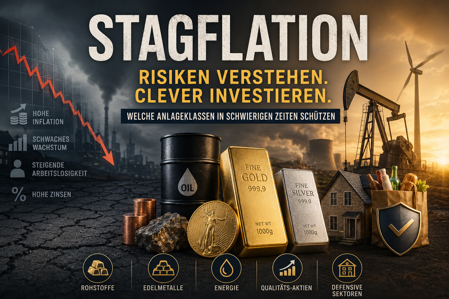 Stagflation: Warum dieses Umfeld so schwierig ist – und wie sich Anleger darauf einstellen können