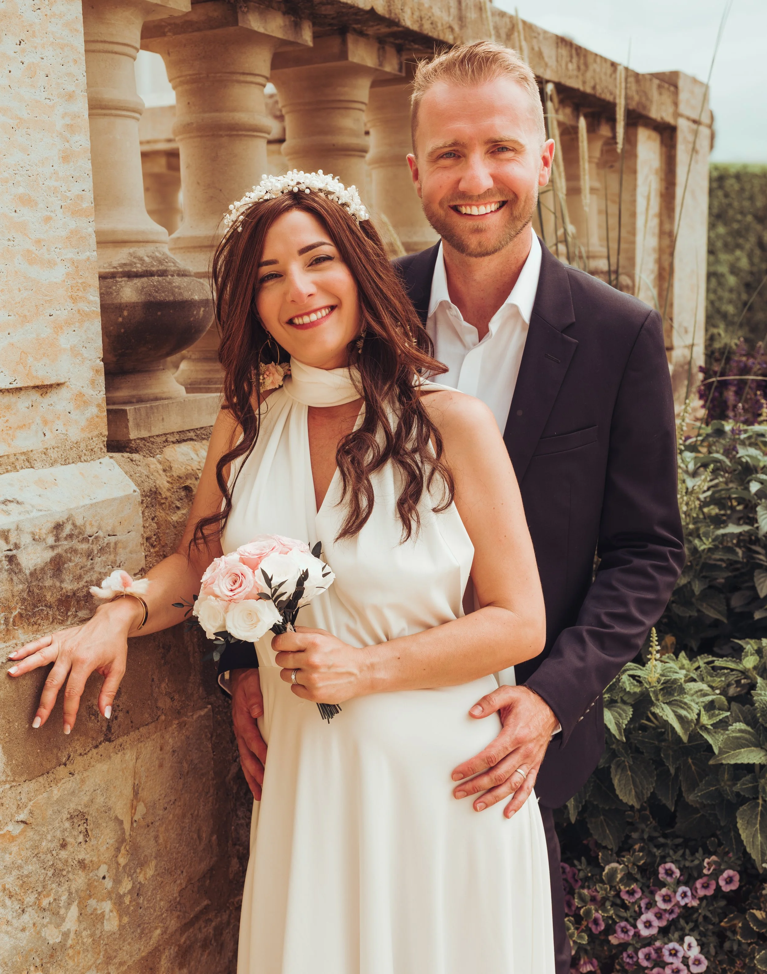 Séance photo de couple lors d'un mariage à Auch, prêt de Toulouse