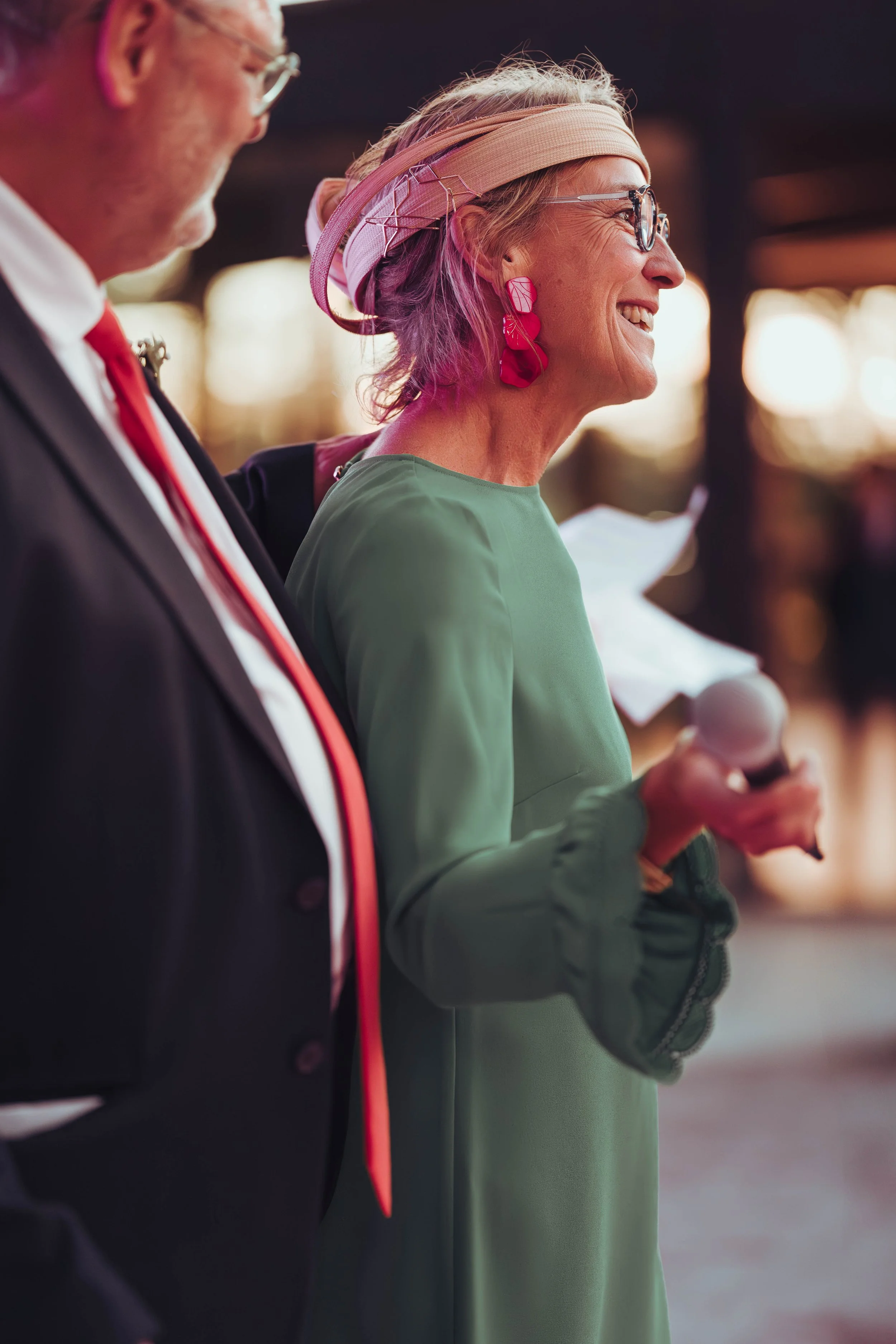 Discours des parents de la mariée au manoir de Lisle, proche de Toulouse, en Occitanie.