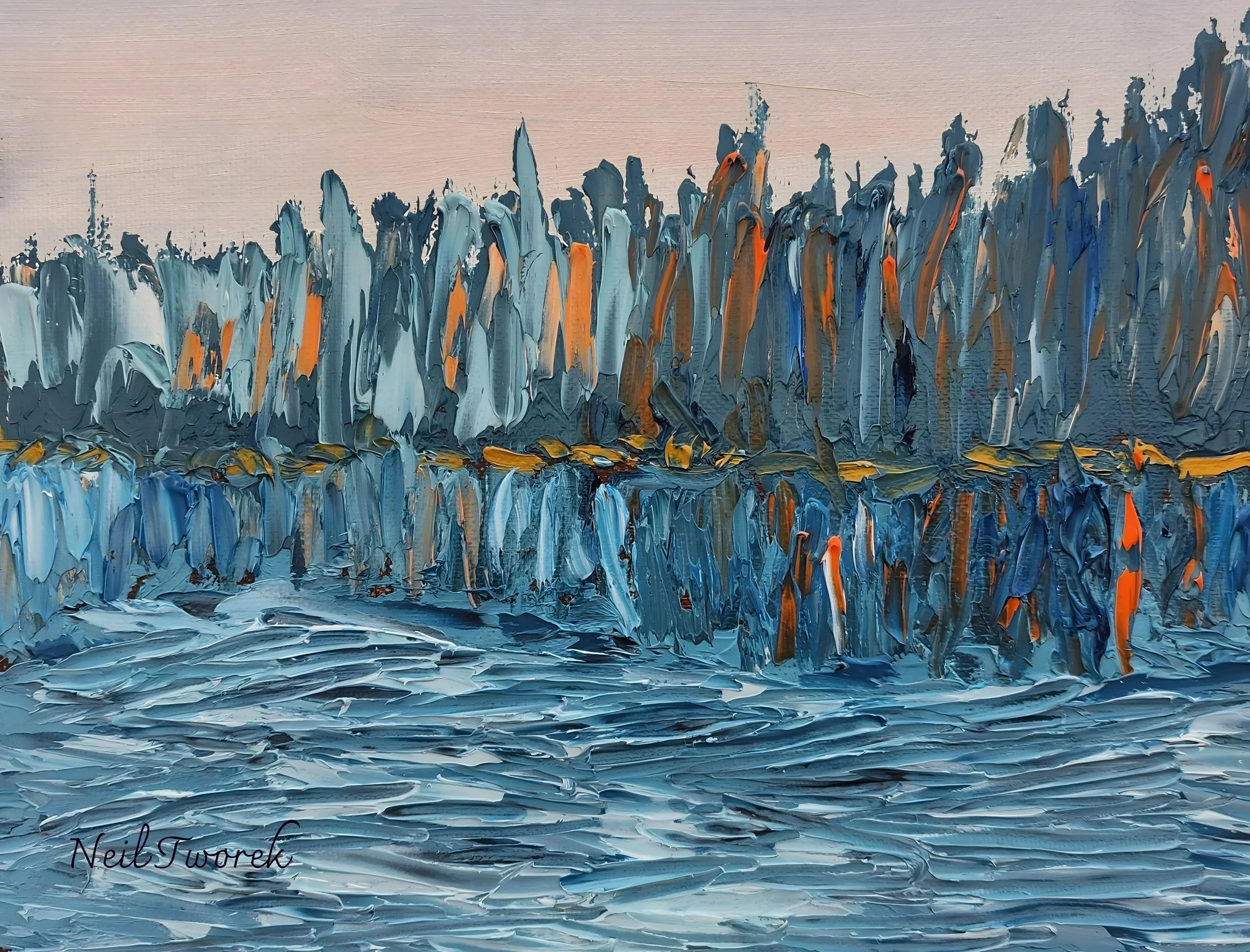 My work involves visiting local First Nations for wellness and health support. On the drive there you pass by a pond. During the summer months you will see loon parents and their chicks here.