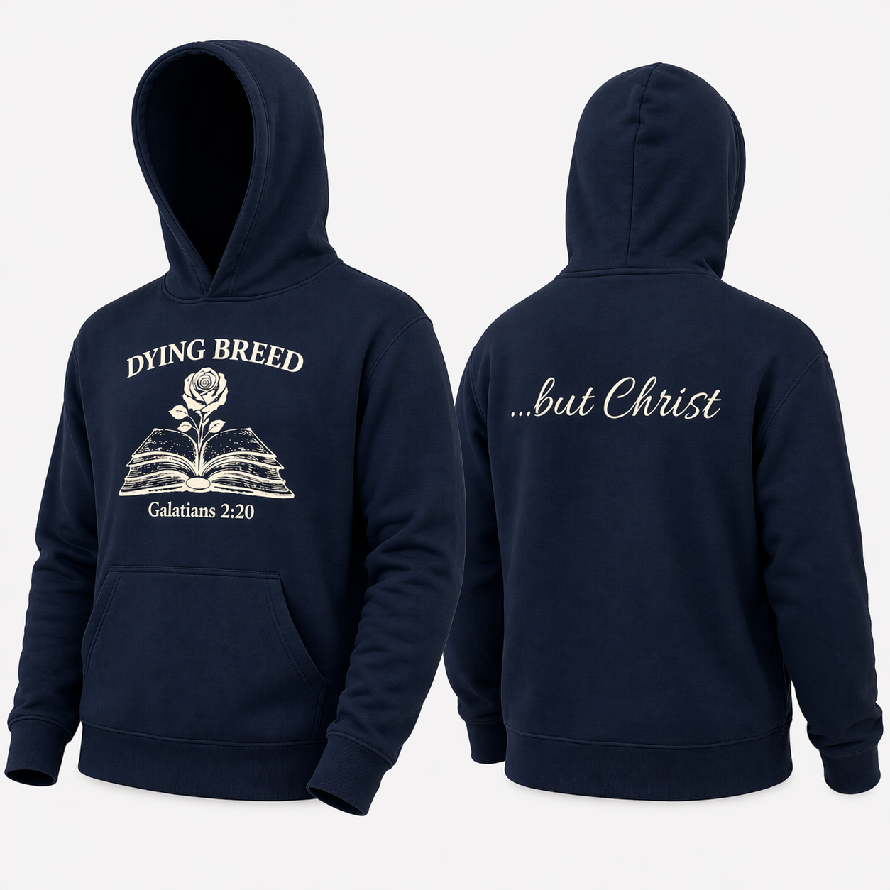 Navy + Cream Premium Hoodie
