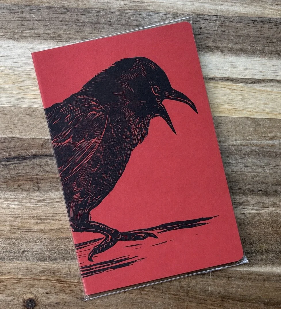 Crow Large Letterpress Notebook