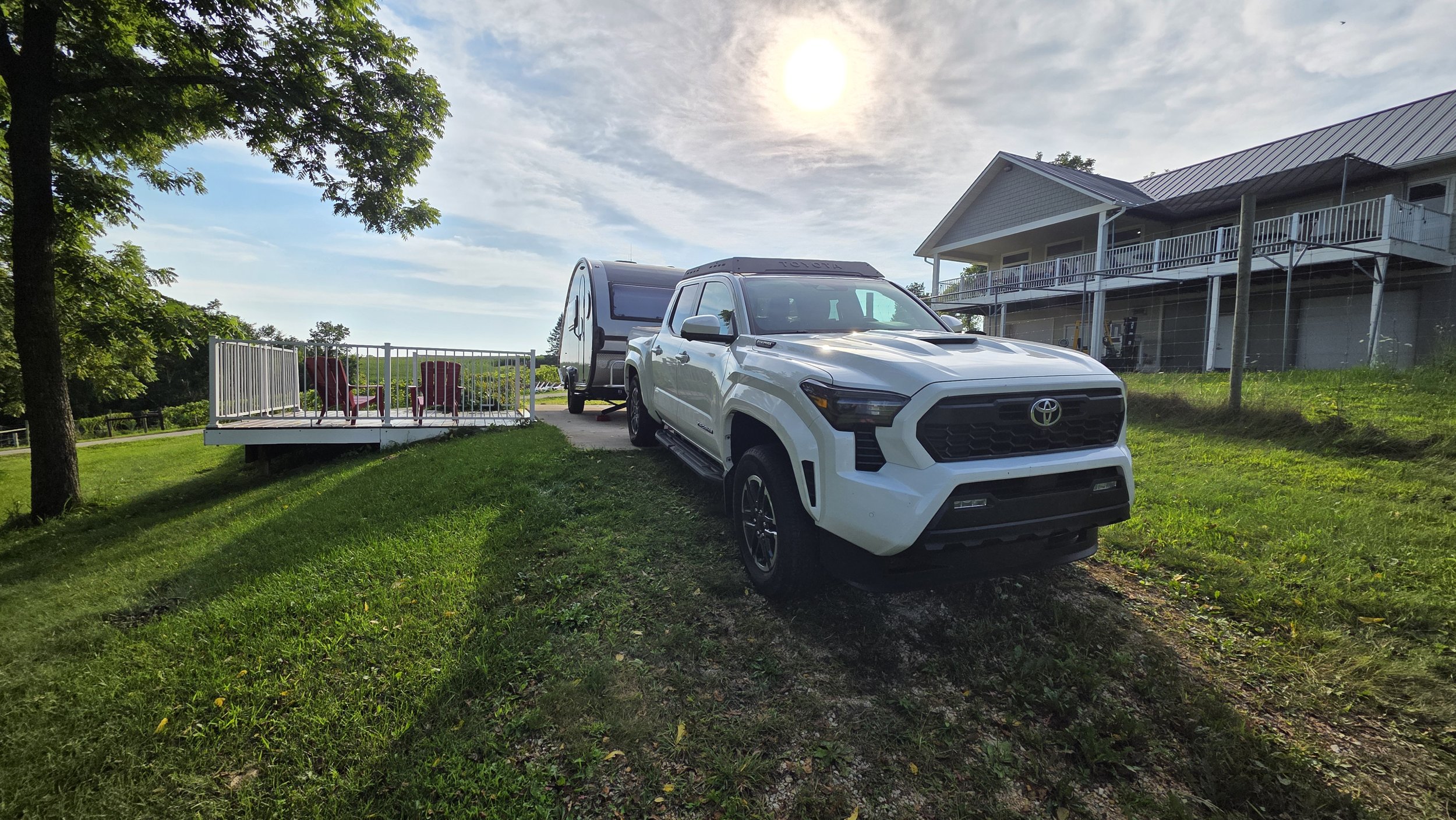 Matthew Creamer - Toyota Tacoma - hybrid - traveling - Hone It Coaching -  campsite - winery - Winona, MN