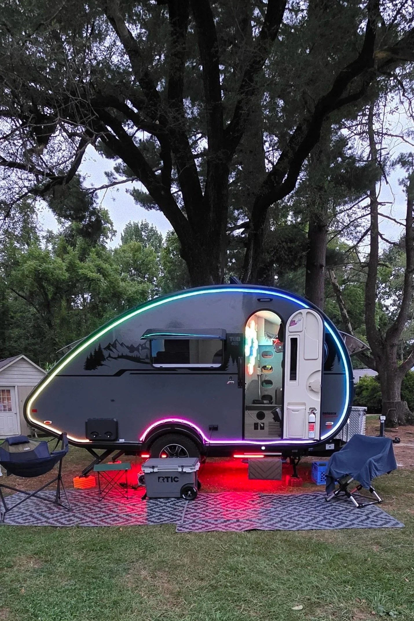 Matthew Creamer - Camping in NuCamp Tab400 - Govee Lights