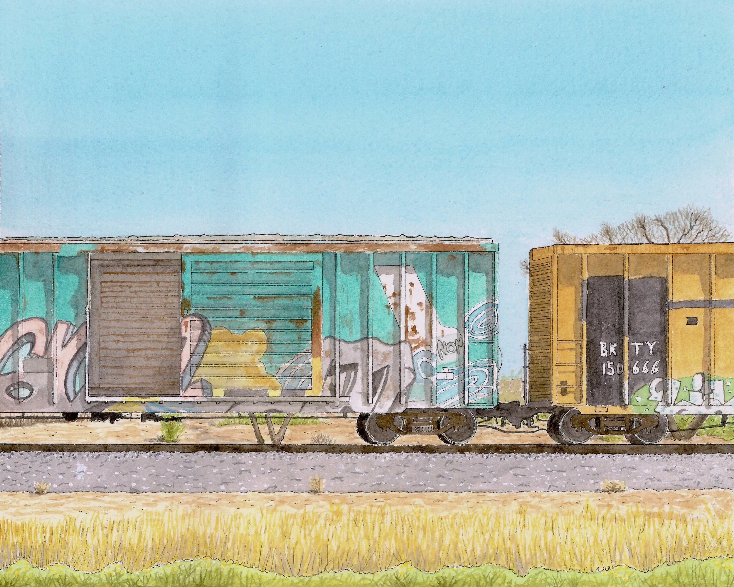 Freight train passing through Presidio County, Texas #1 
(2021)