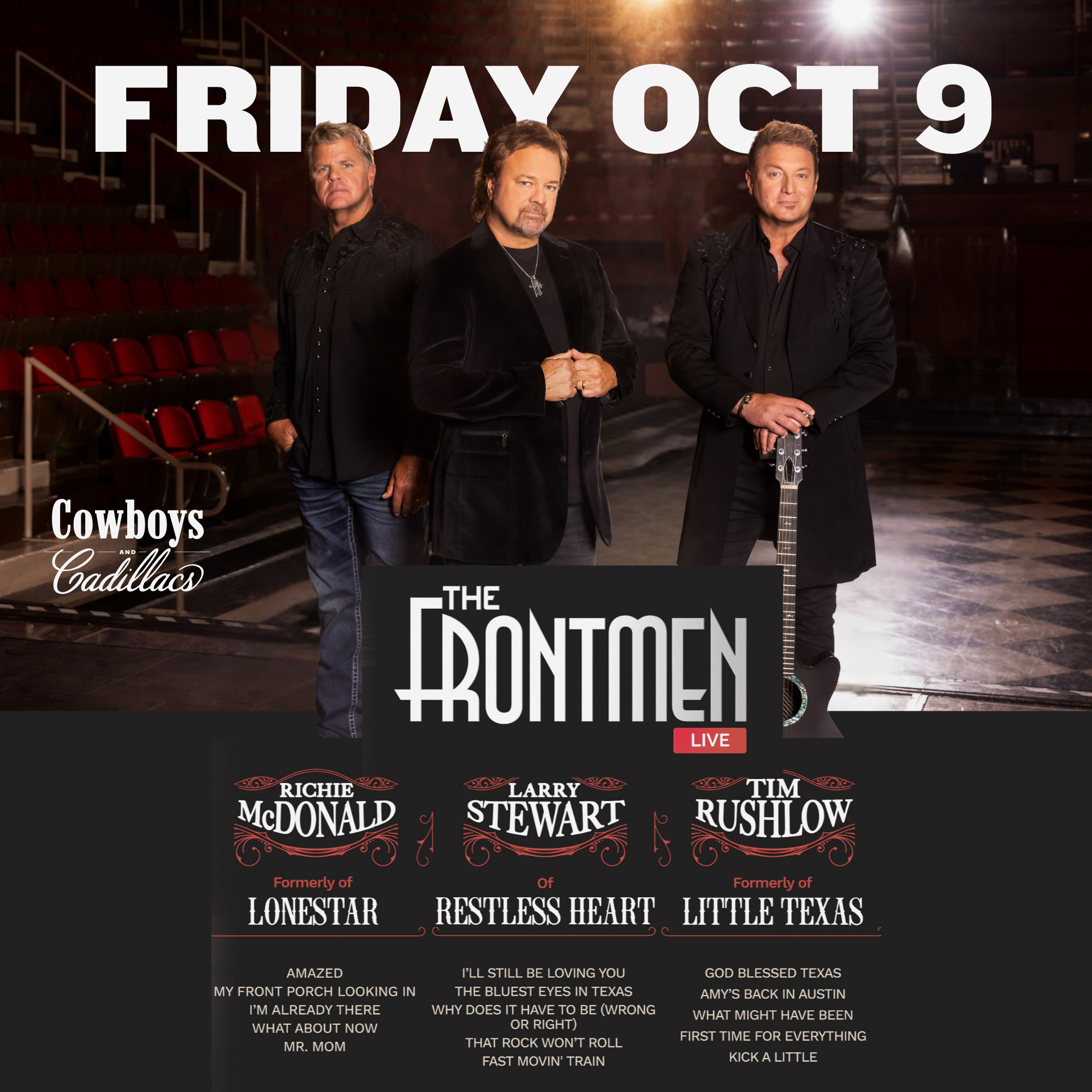 The Frontmen Live at Cowboys and Cadillacs October 9, 2026