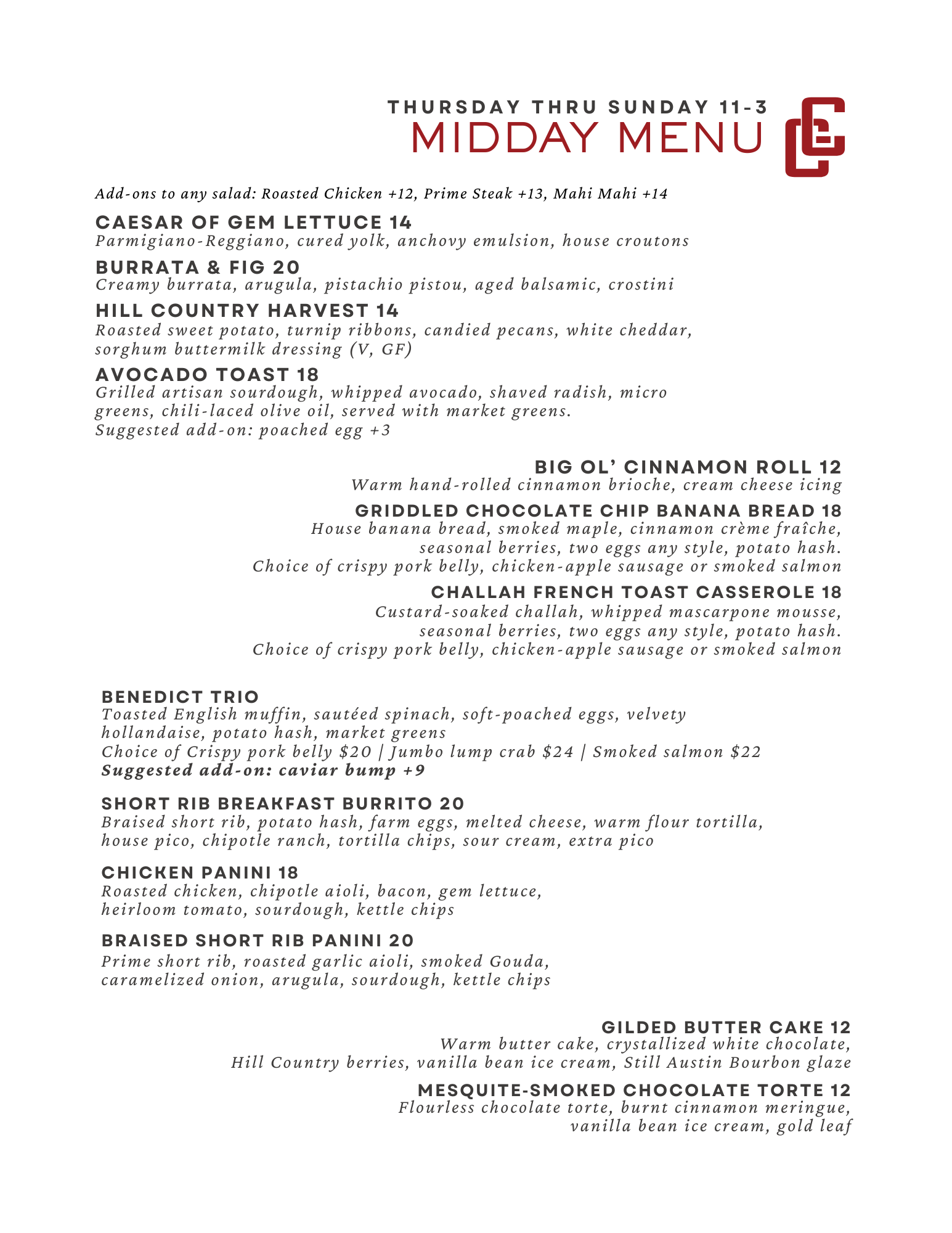 COWBOYS AND CADILLACS PENDLETON MIDDAY LUNCH BRUNCH