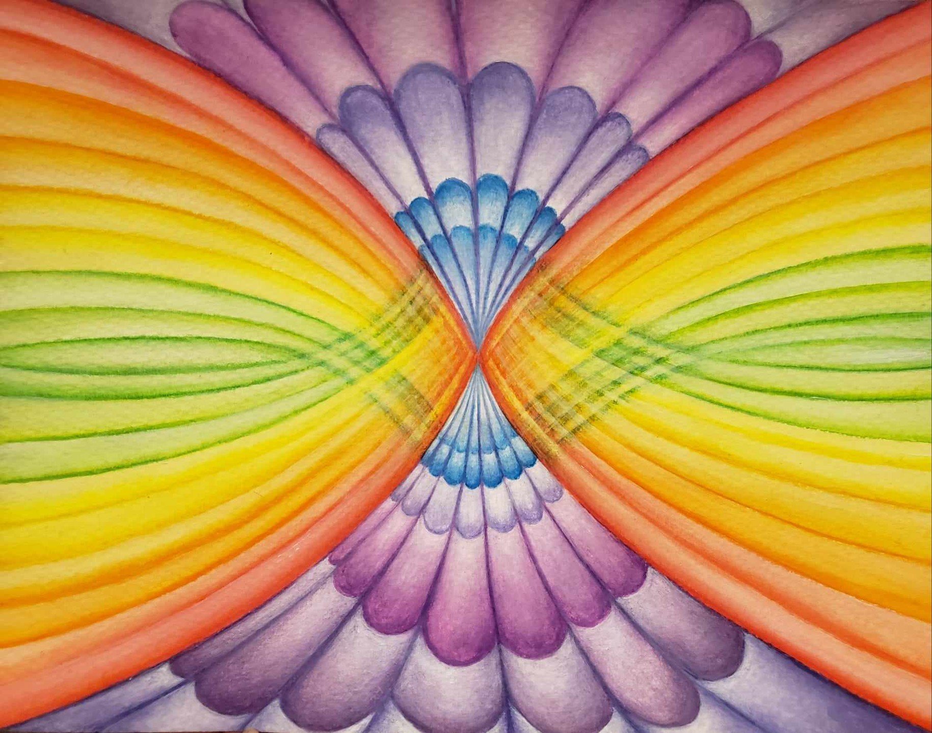 Emergence 
Watercolor pencils on paper