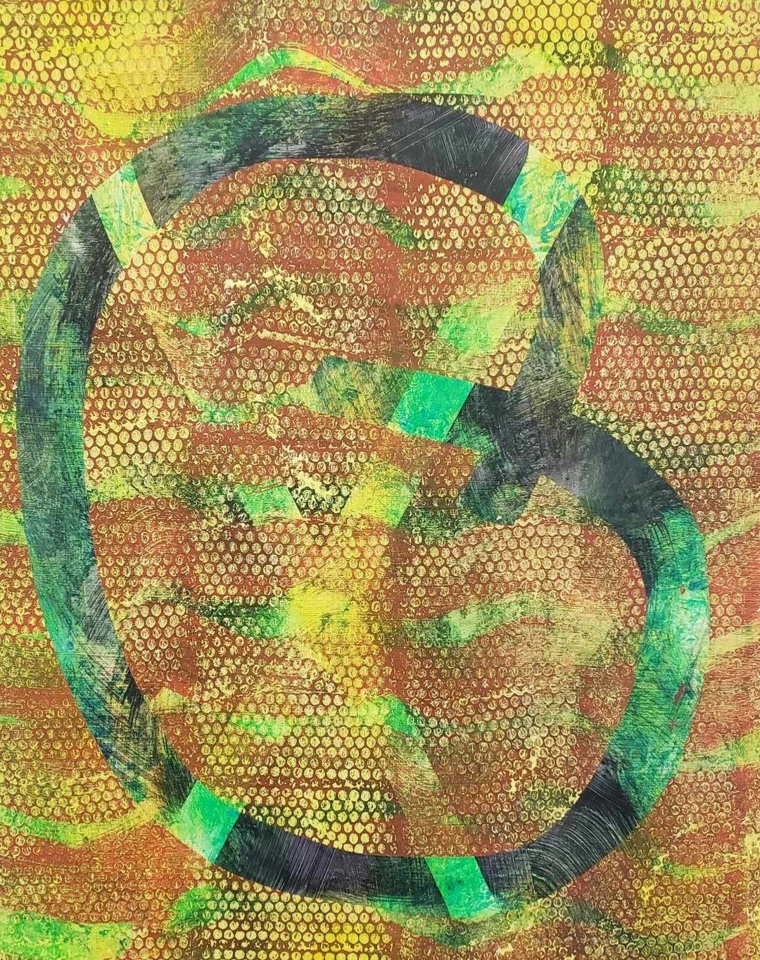 Bubble Wrap
Acrylic paint on board