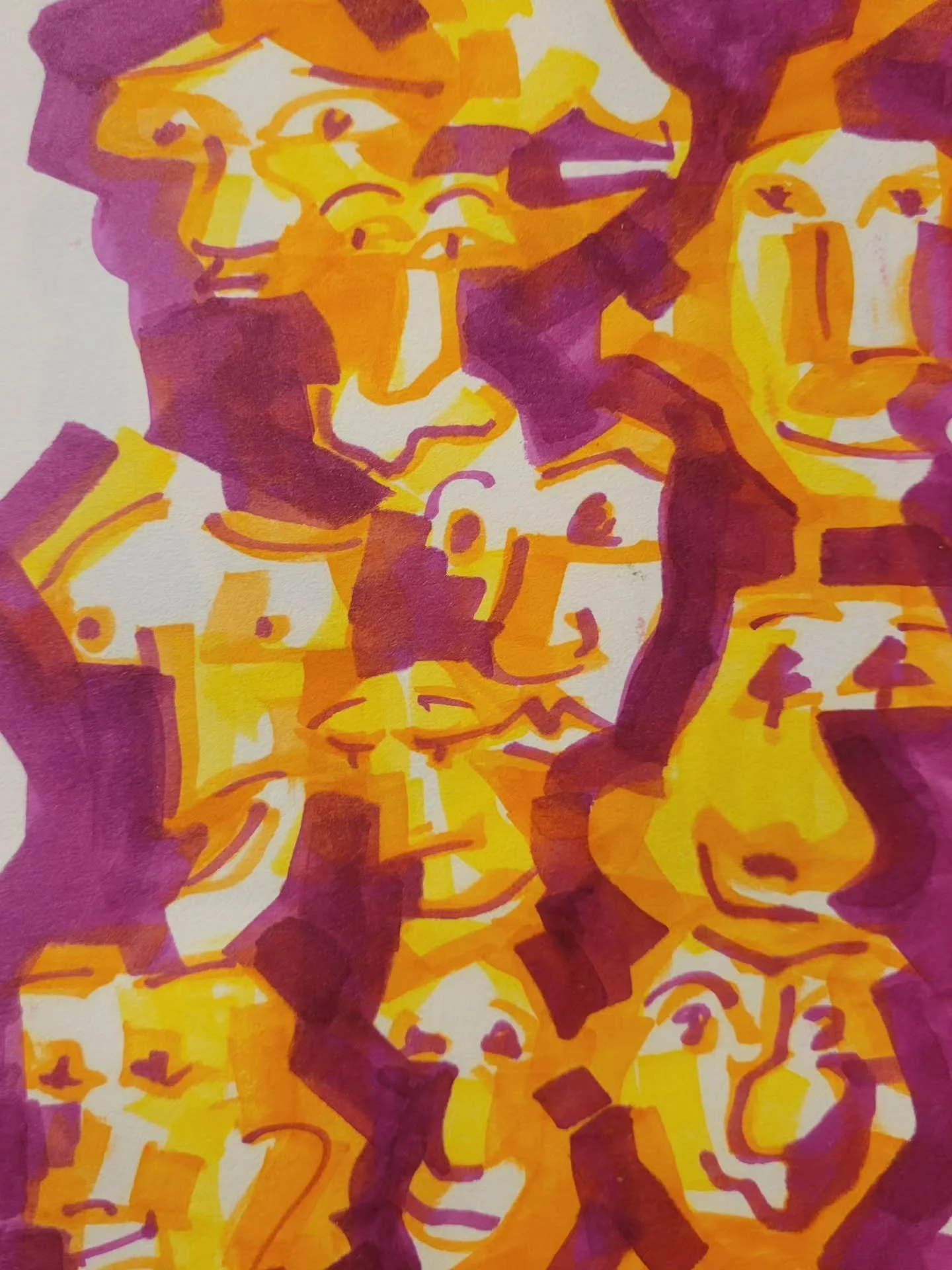 Faces 
Marker on paper 

#visionaryart #artists #psychedelic #painter #markerart