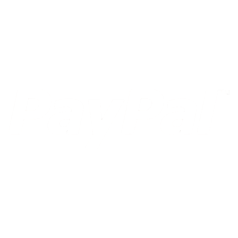 PayPal logo in white text on a black background.