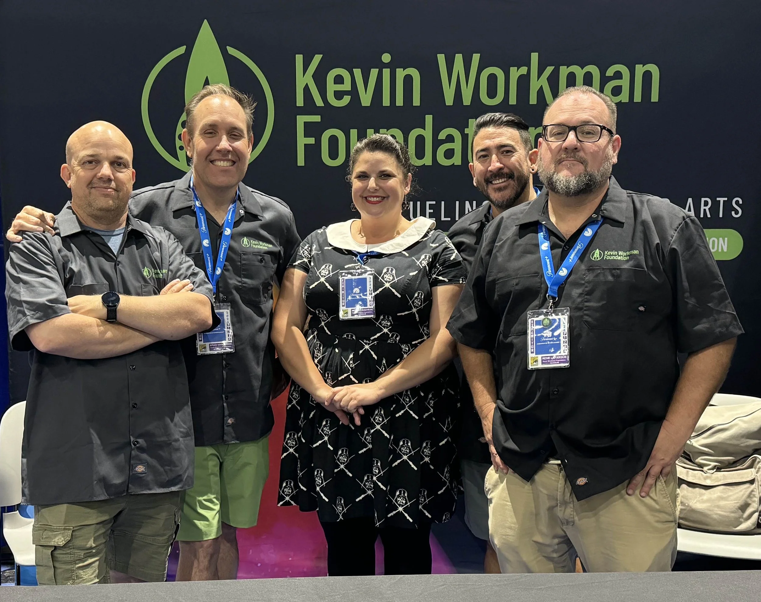Kevin Workman Foundation board members in our booth at San Diego Comic Con.
