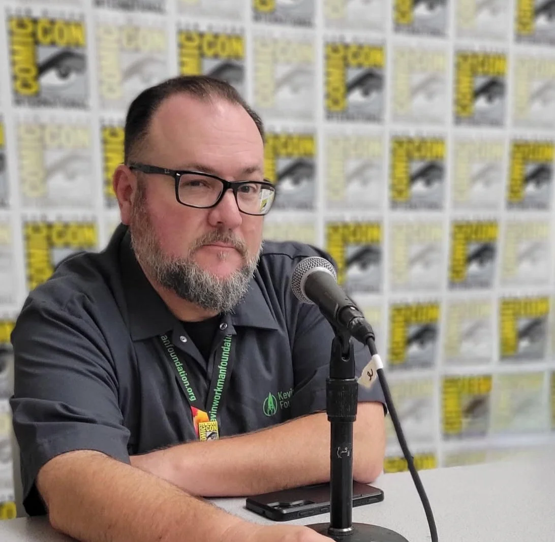 Rene in a panel at Comic Con