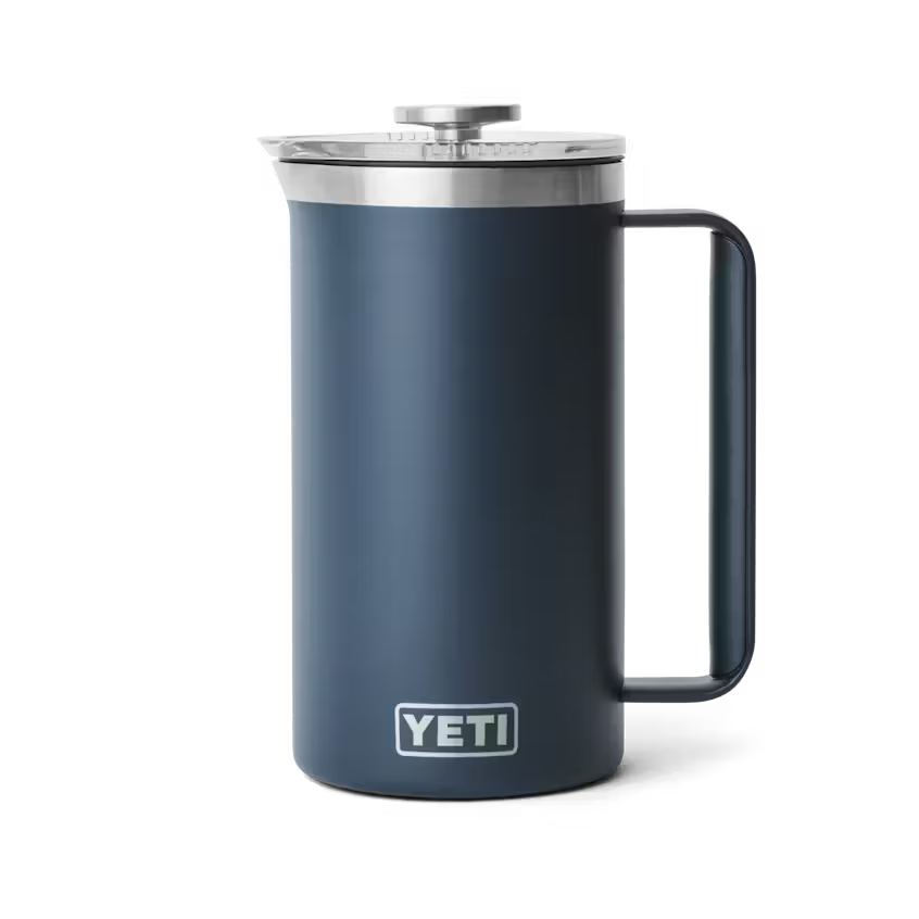 Yeti French Press (34 oz) in navy.