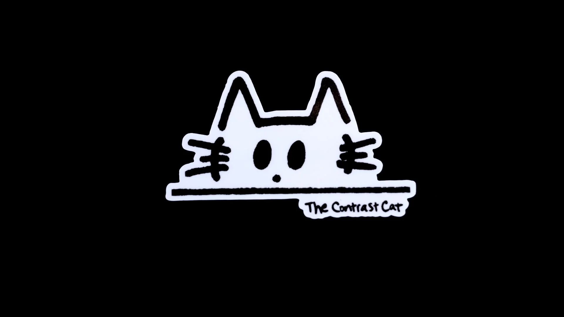 The Original Contrast Cat Sticker
