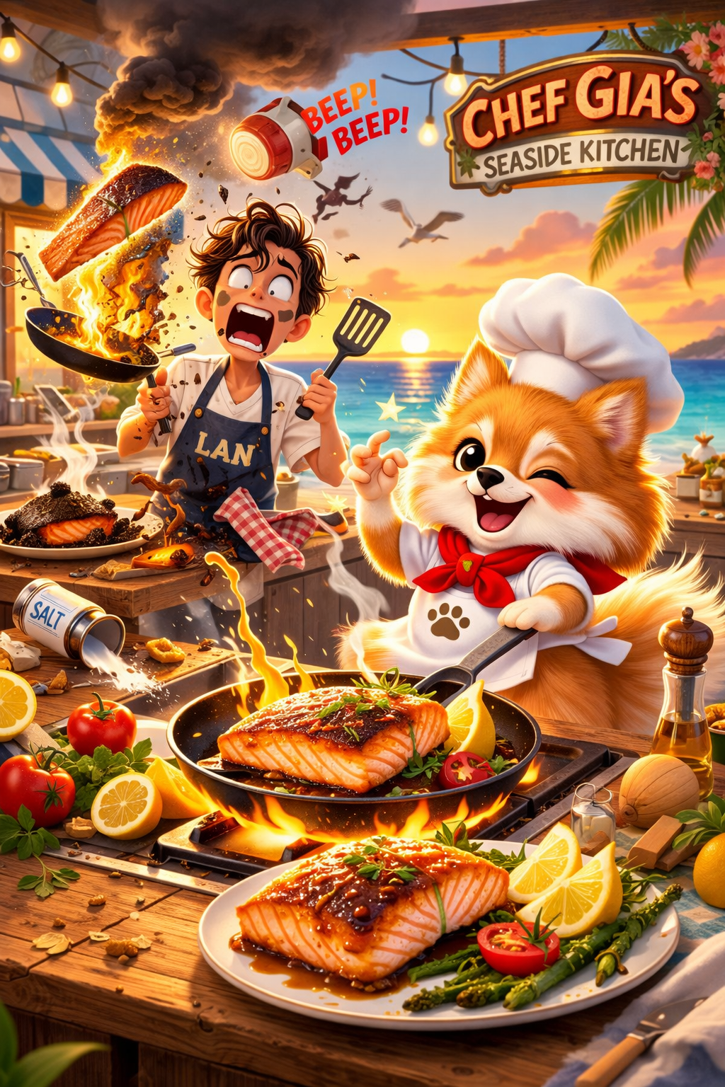 Gia’s Atlantic Salmon-Chic Cuisine             for Pomeranian Royalty 