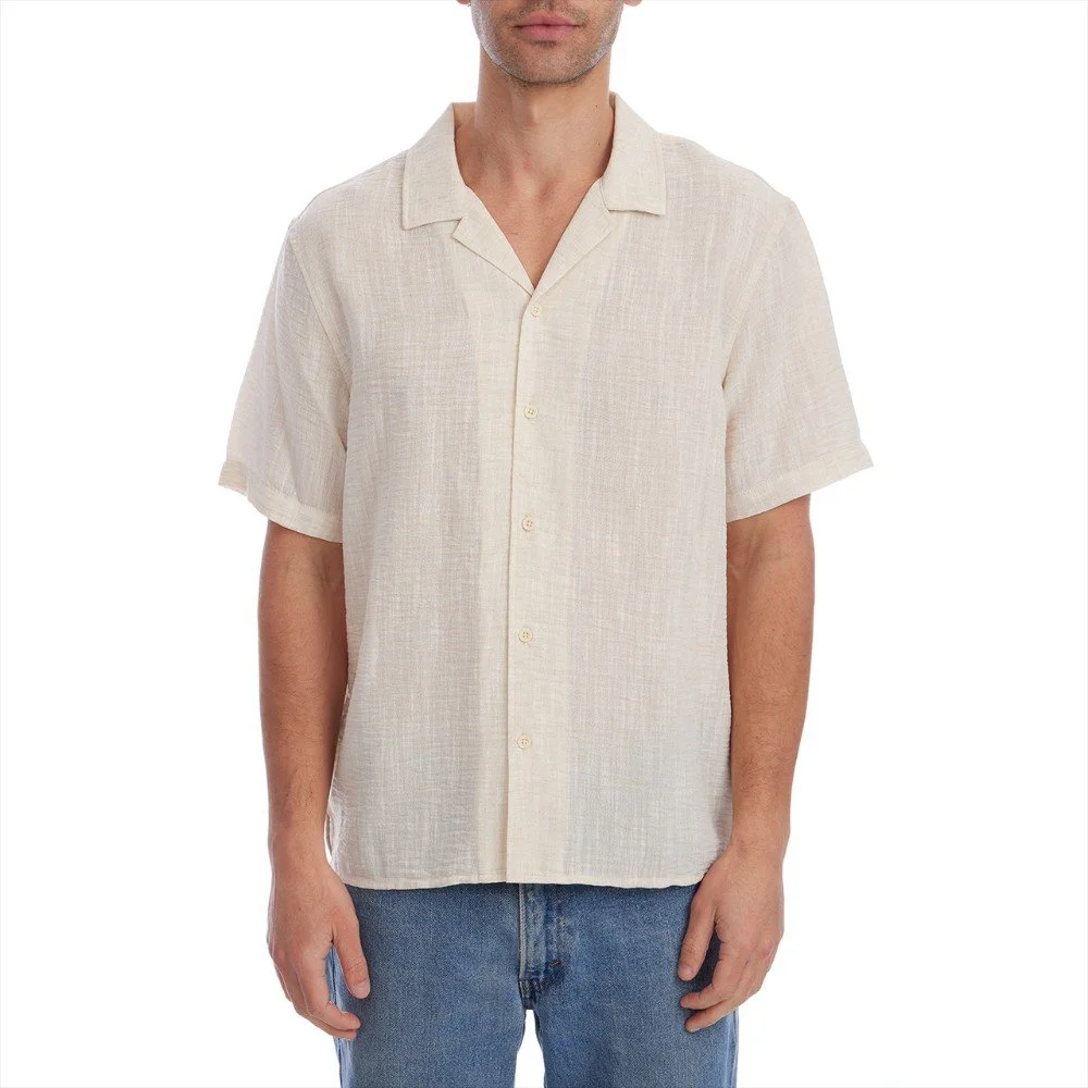 Cream Button Up Collar Shirt