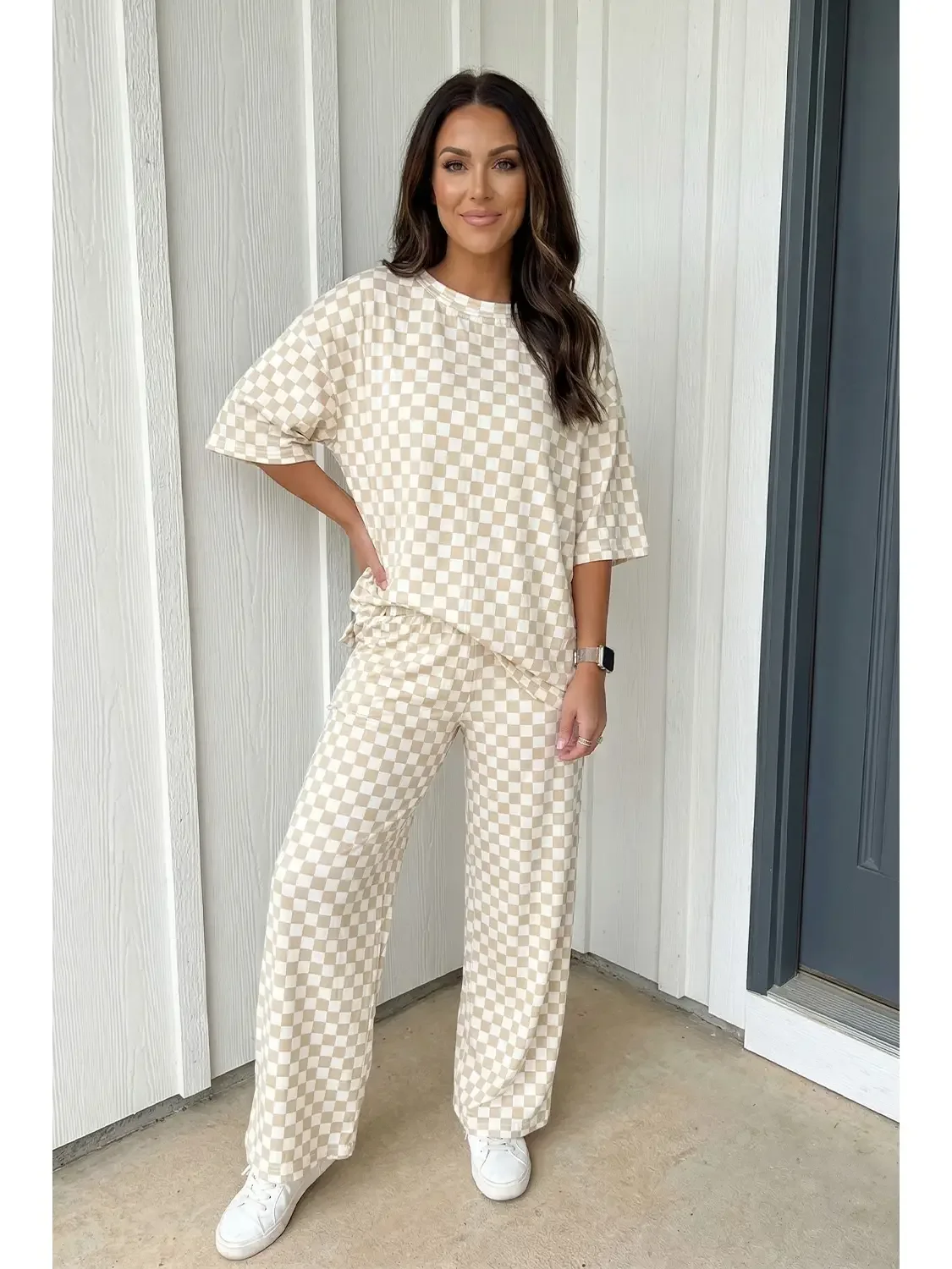 PRE - ORDER Checkered Half Sleeve Matching Set