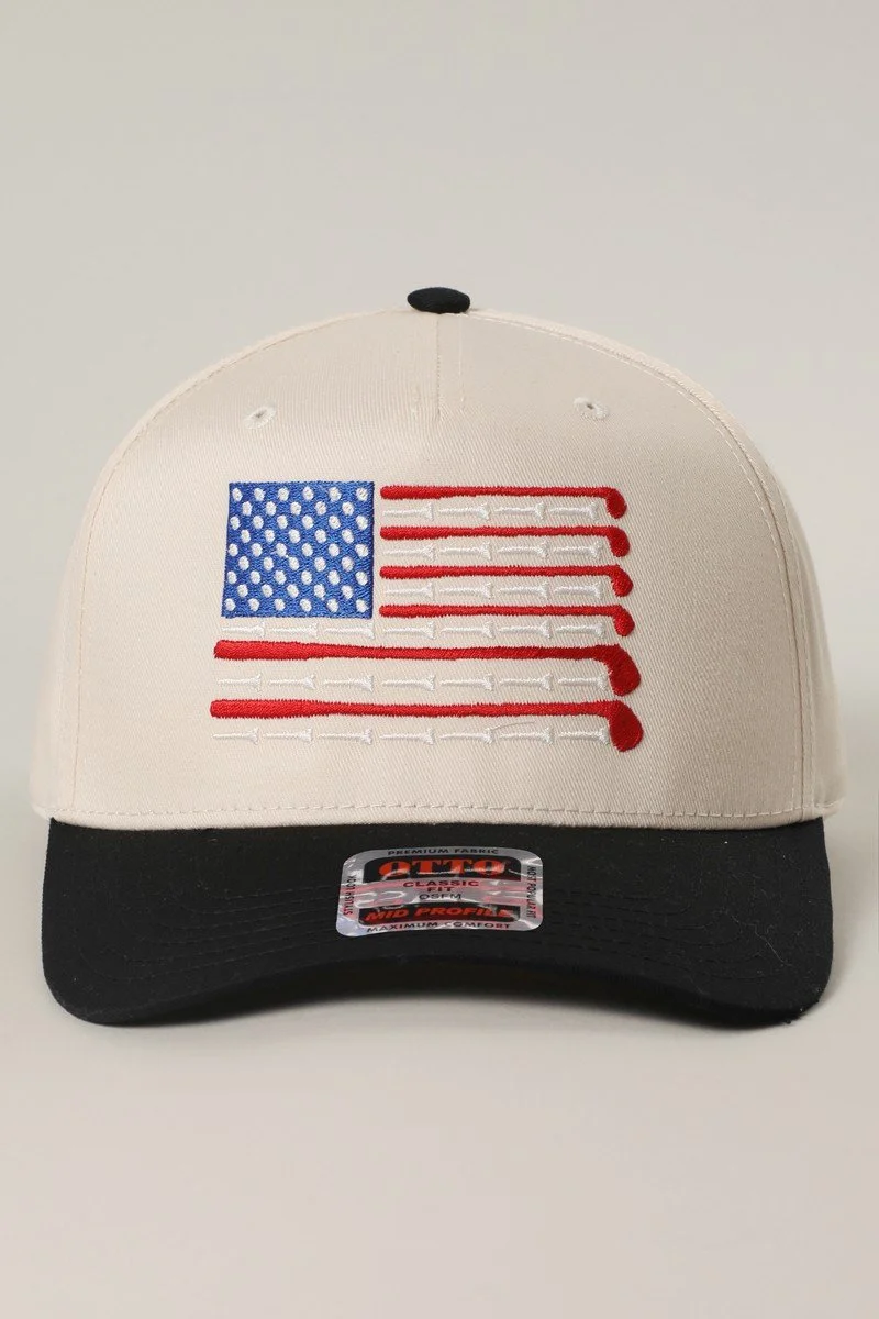 American Flag Golf Hat