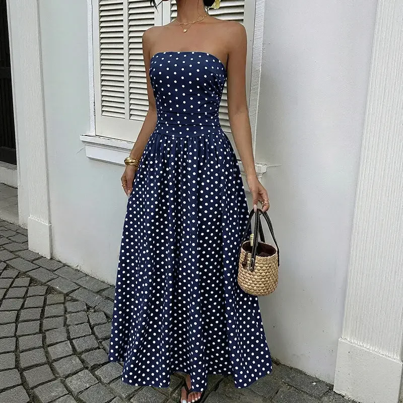 PRE- ORDER Strapless Polka Dot Dress