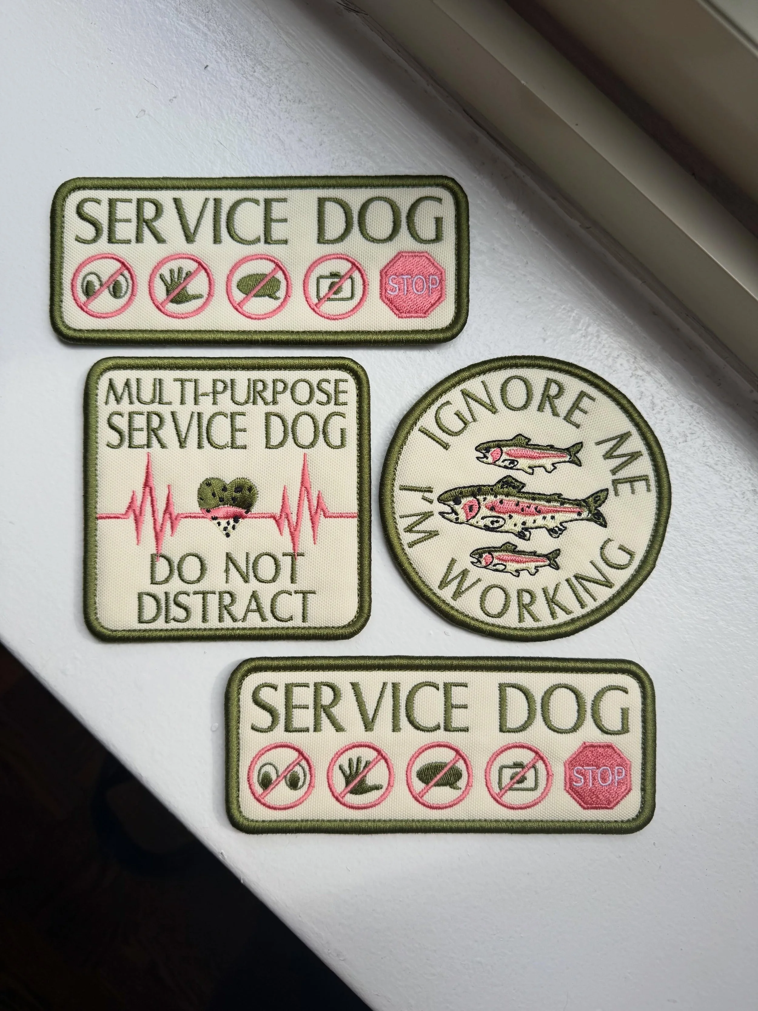 trout themed Velcro patch set + chest wrap! This set was soooo fun to design and I&rsquo;m obsessed with the colors as well!! @lilaestevens has impeccable taste ☺️🎣🫒🪸