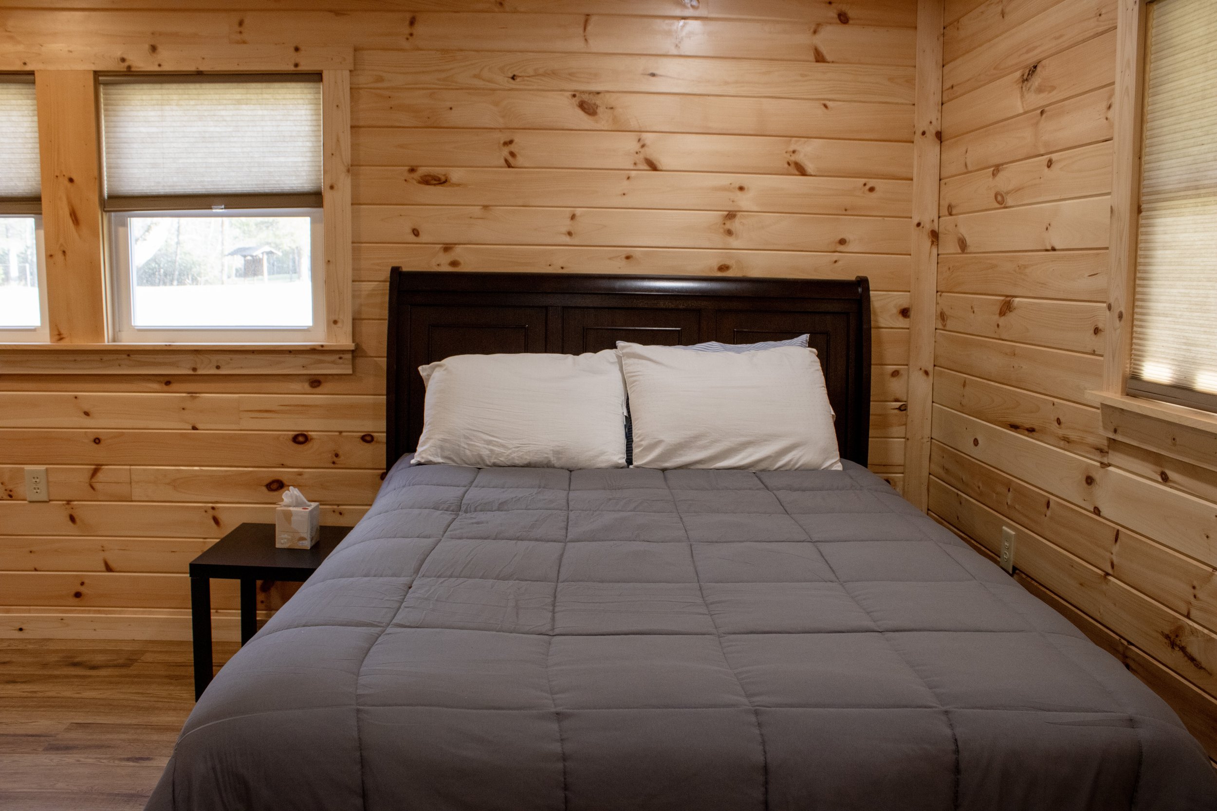 4 Bed cabin Front Bed2.JPG