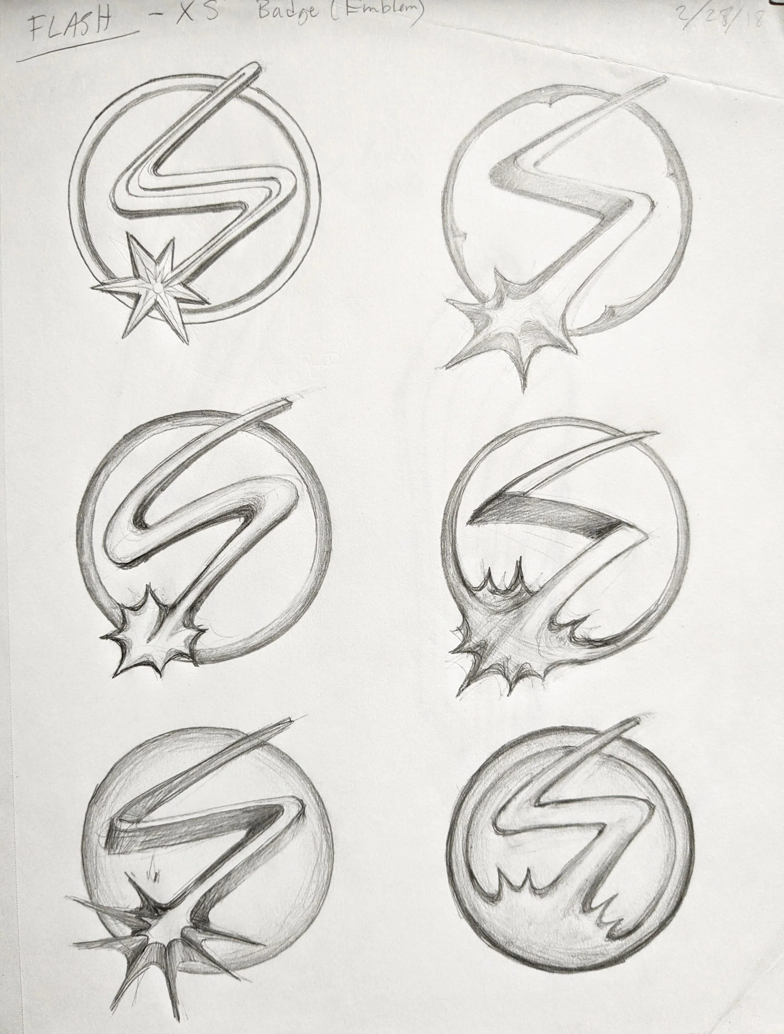 Nora XS - original concept art sketch grid - CW The Flash 