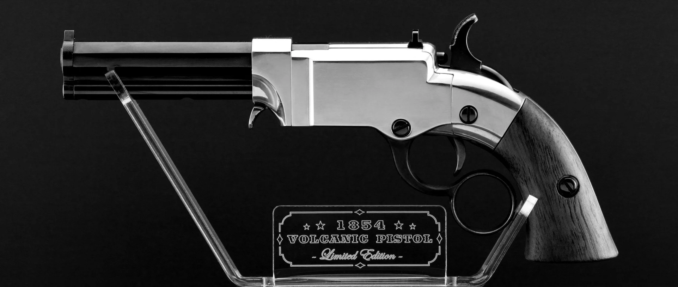 VOLCANI PISTOL miniature collectible on stand.jpg