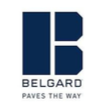 Belgard logo featuring a stylized 'B' and the text 'BELGARD PAVES THE WAY'.