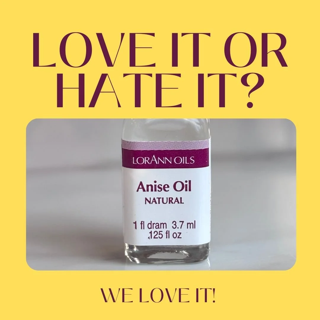 You either love it or hate the taste of Anise Oil. How do you feel about it? We love it! We also love LorAnn Oils! #twohottiesbiscottis #aniseoil #anisebiscotti #dublinohiobiscotti