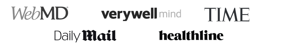 Logos from major media representing public relations for mental health